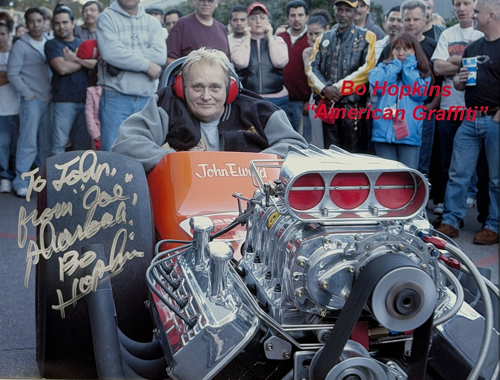 Bo Hopkins Signed Photograph: Autographed photograph of Bo Hopkins from 'American Graffiti'