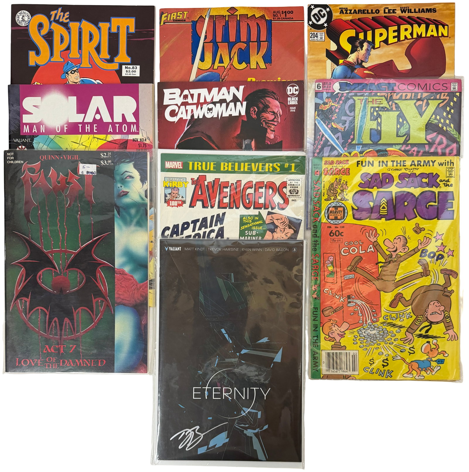 The Spirit, Batman/Catwoman & Solar Man of the Atom Comic Lot ? Indie & Modern Mix (1 of 4)