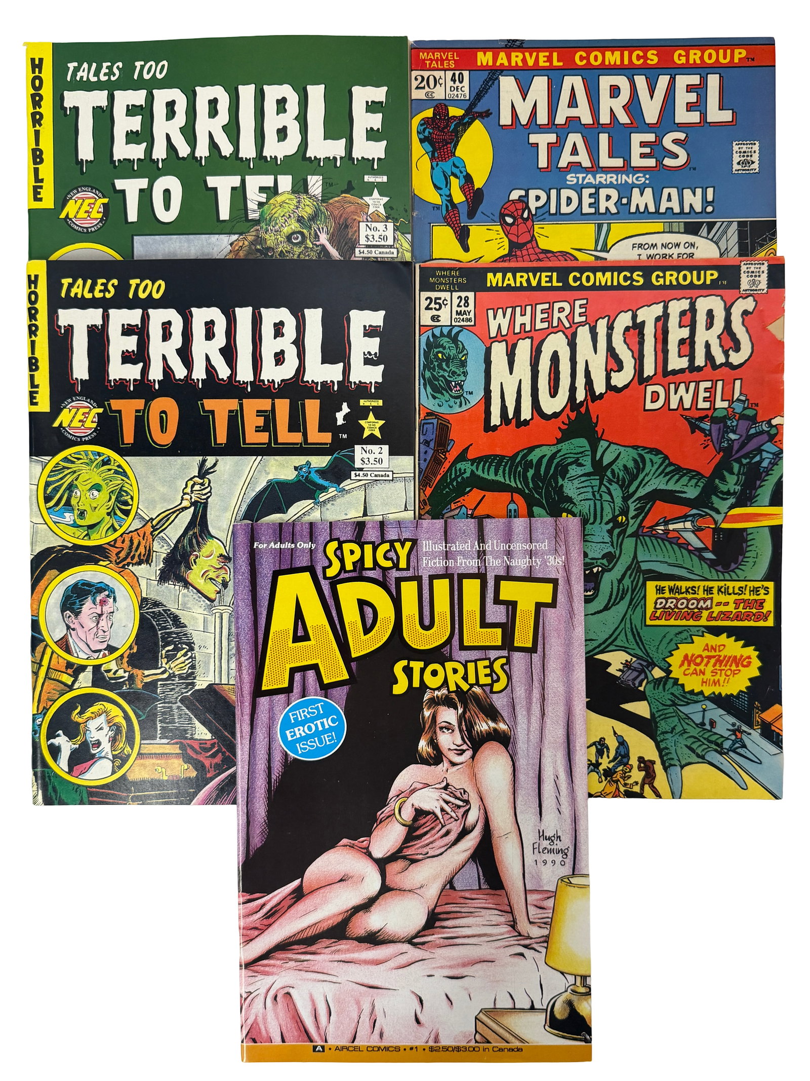 Where Monsters Dwell #28 & Marvel Tales Spider-Man ? Bronze Age Horror Lot (1 of 2)