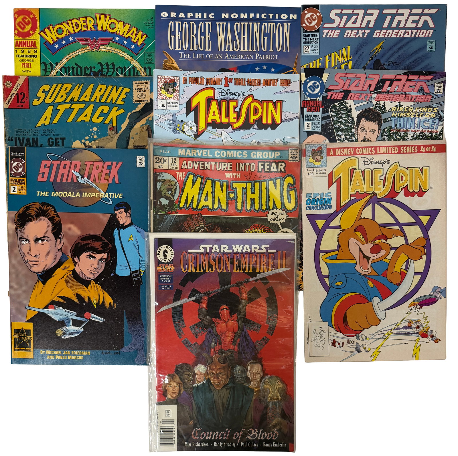 Star Trek, Man-Thing & Star Wars Crimson Empire II Comic Lot (1 of 4)