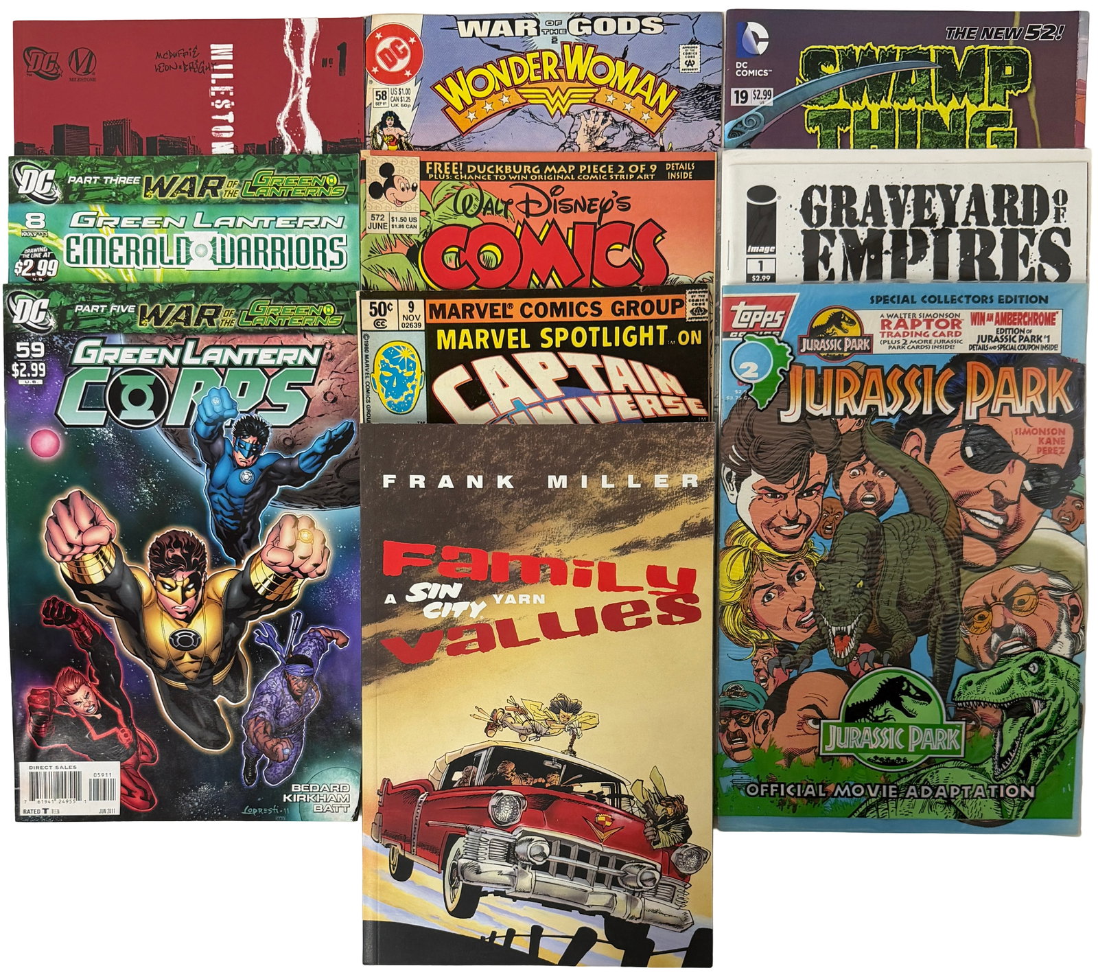 Green Lantern War of the Lanterns + Frank Miller Family Values Lot (1 of 3)