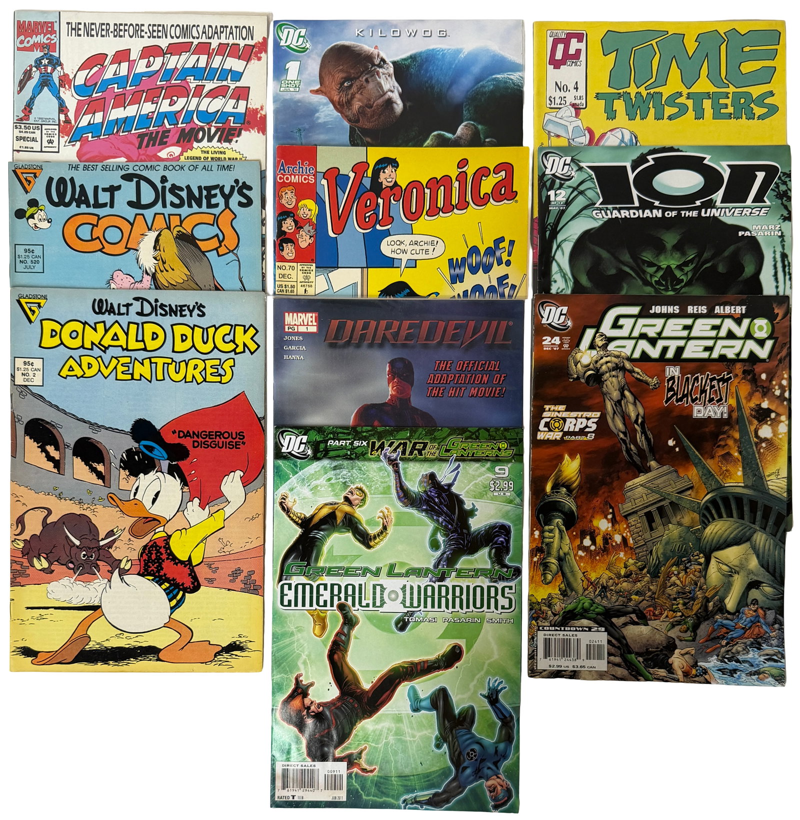 Disney, Captain America & Green Lantern Comic Lot ? Mixed Vintage & Modern (1 of 3)