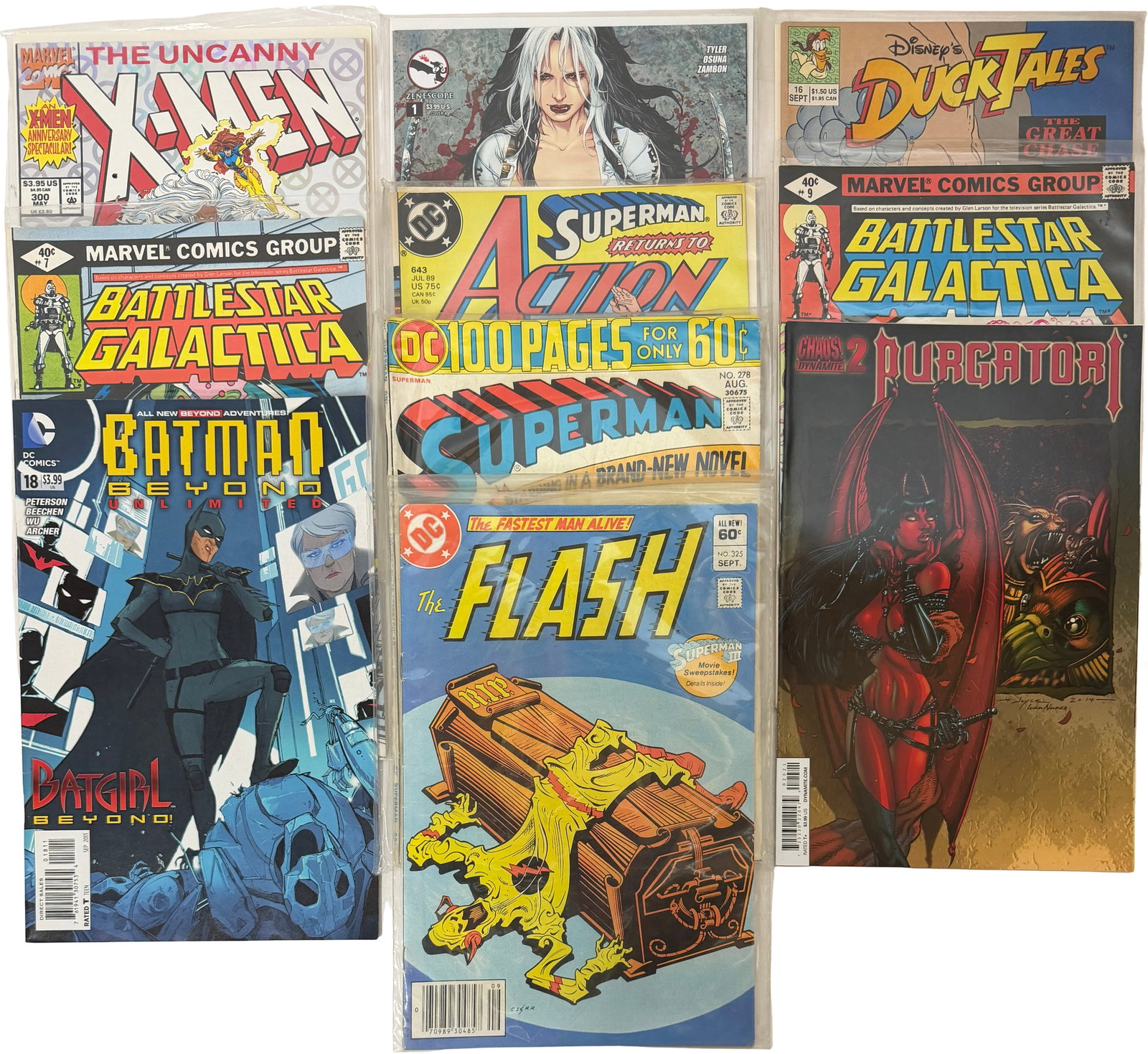 Batman Beyond, Flash & Battlestar Galactica Comic Lot (1 of 3)