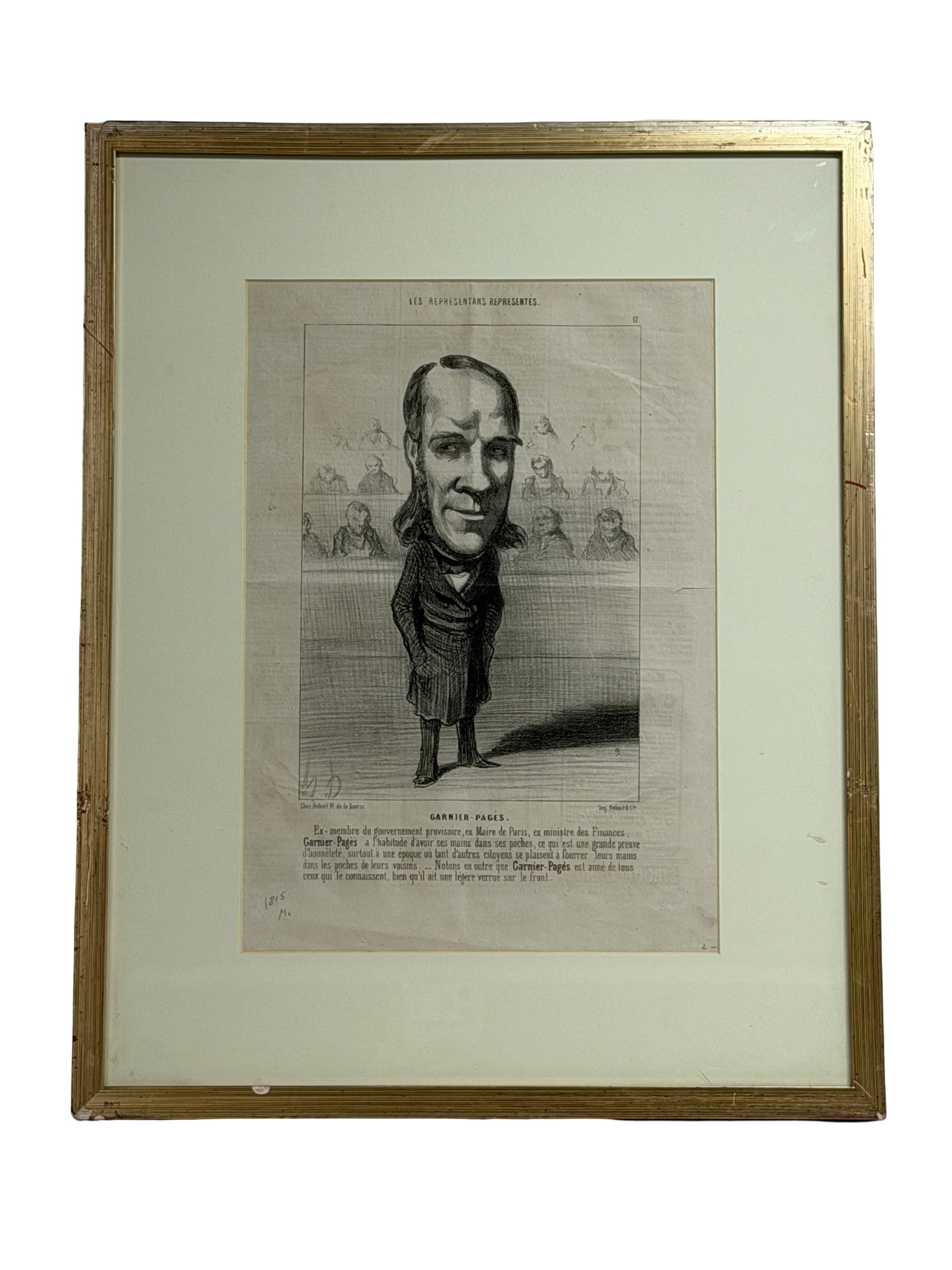 Framed French Political Caricature (Garnier-Pages) (1 of 6)