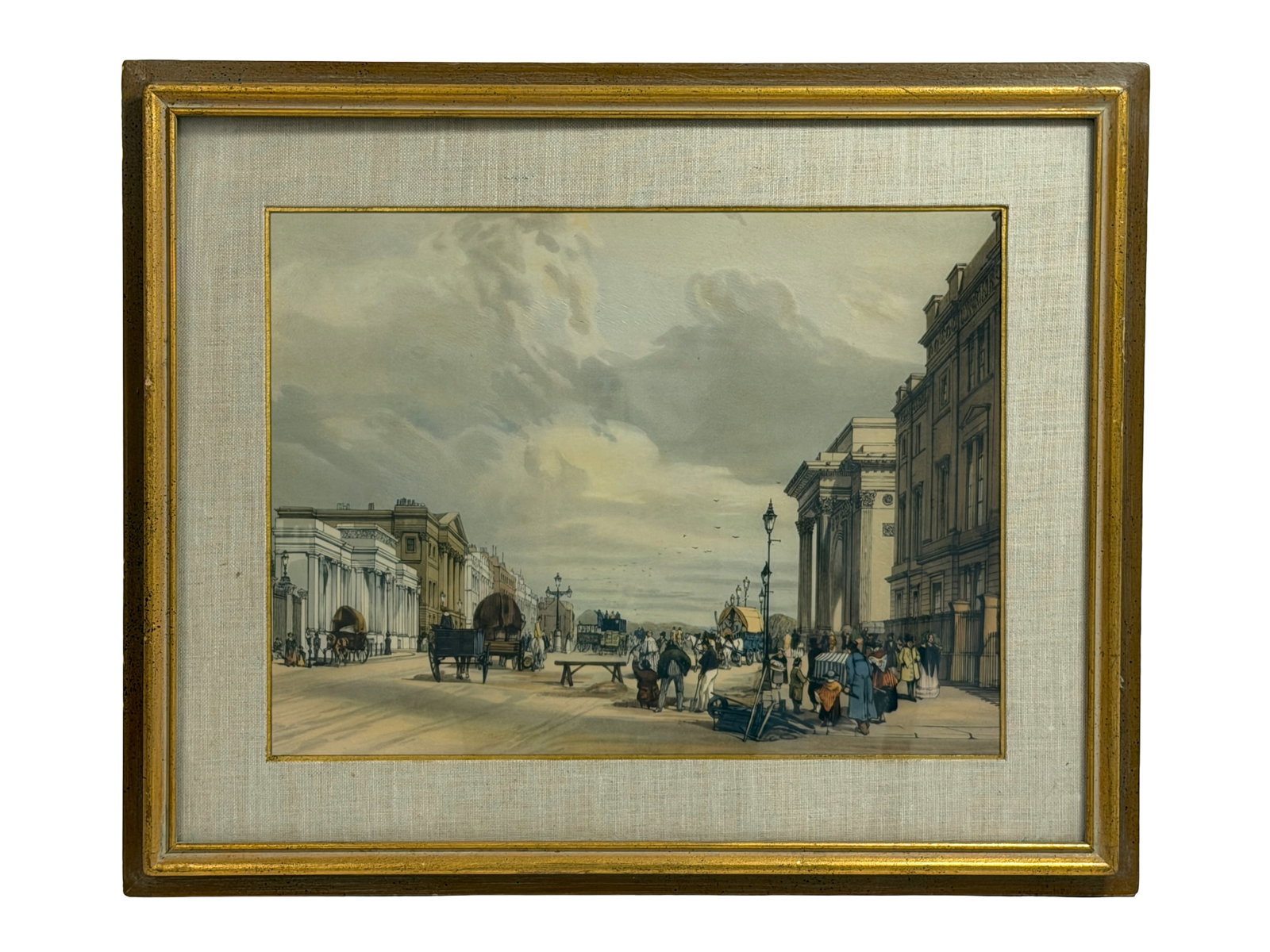 Hand-Colored Architectural Street Scene by Thomas Shotter (1 of 5)