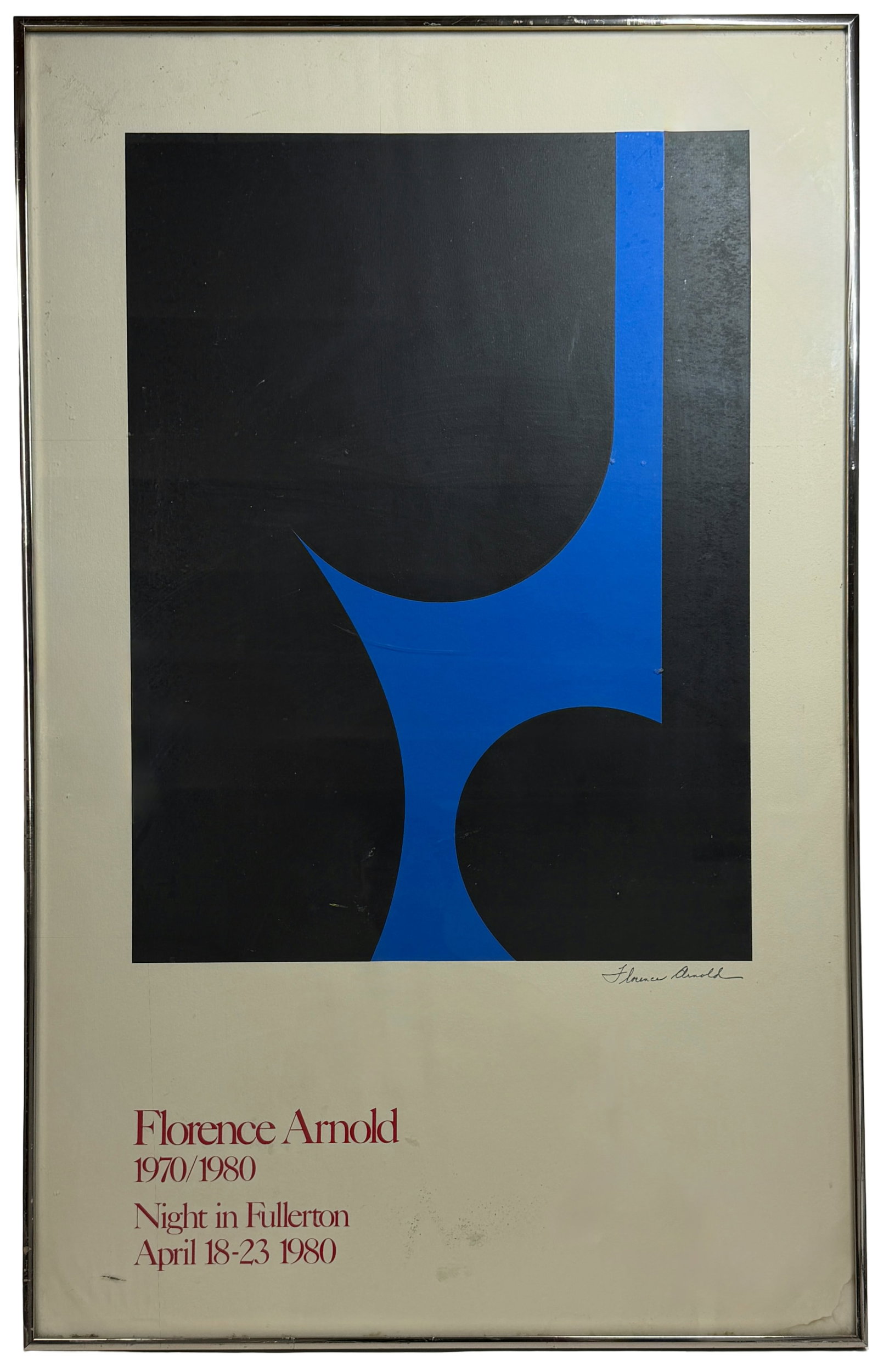 Florence Arnold Exhibition Poster, ?Night in Fullerton,? 1980 Signed Florence Arnold (1 of 5)