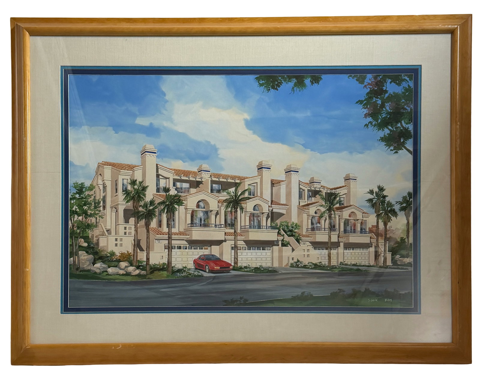 Watercolor Painting Signed by Sook Kim: Watercolor Painting Signed by Sook Kim