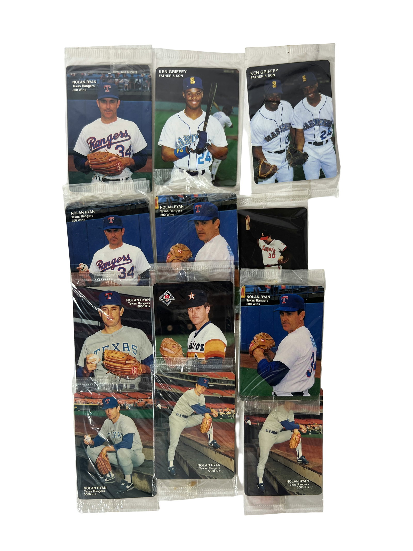 Nolan Ryan & Ken Griffey Sr./Jr. Sealed Card Pack Lot (1 of 4)