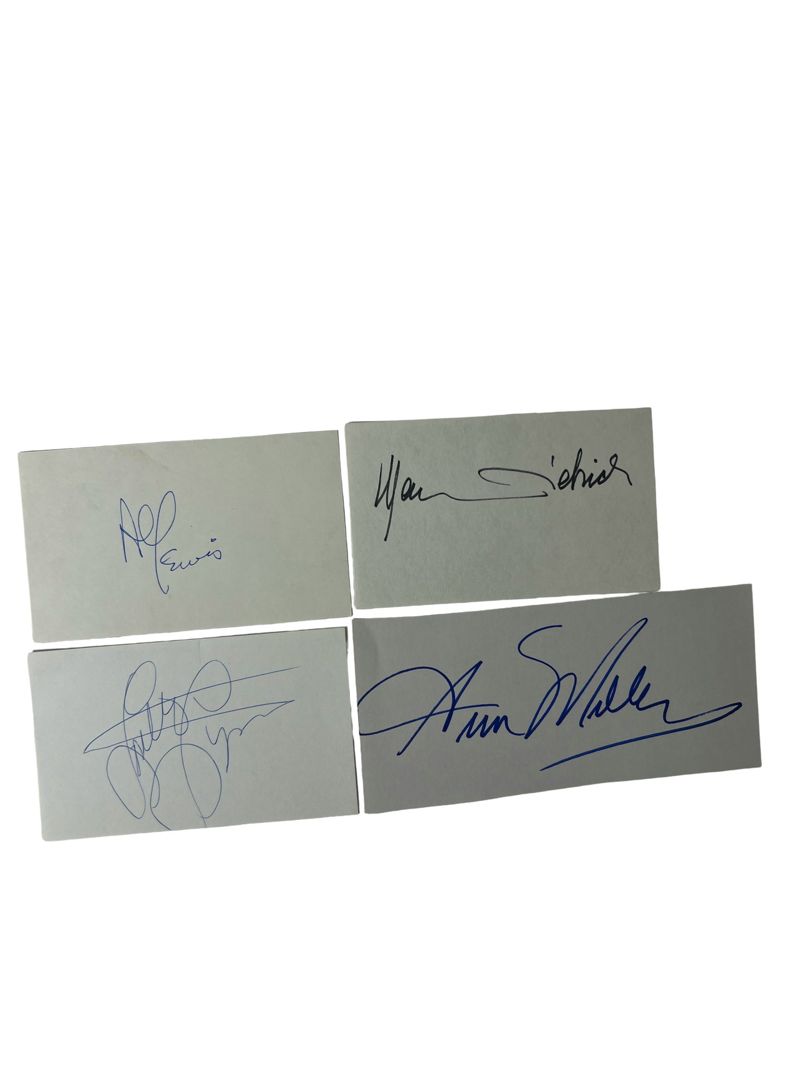Al Lewis, Marlene Dietrich, Loretta Lynn & Ann Miller Autograph Cut Collection (4 Signatures) (1 of 4)
