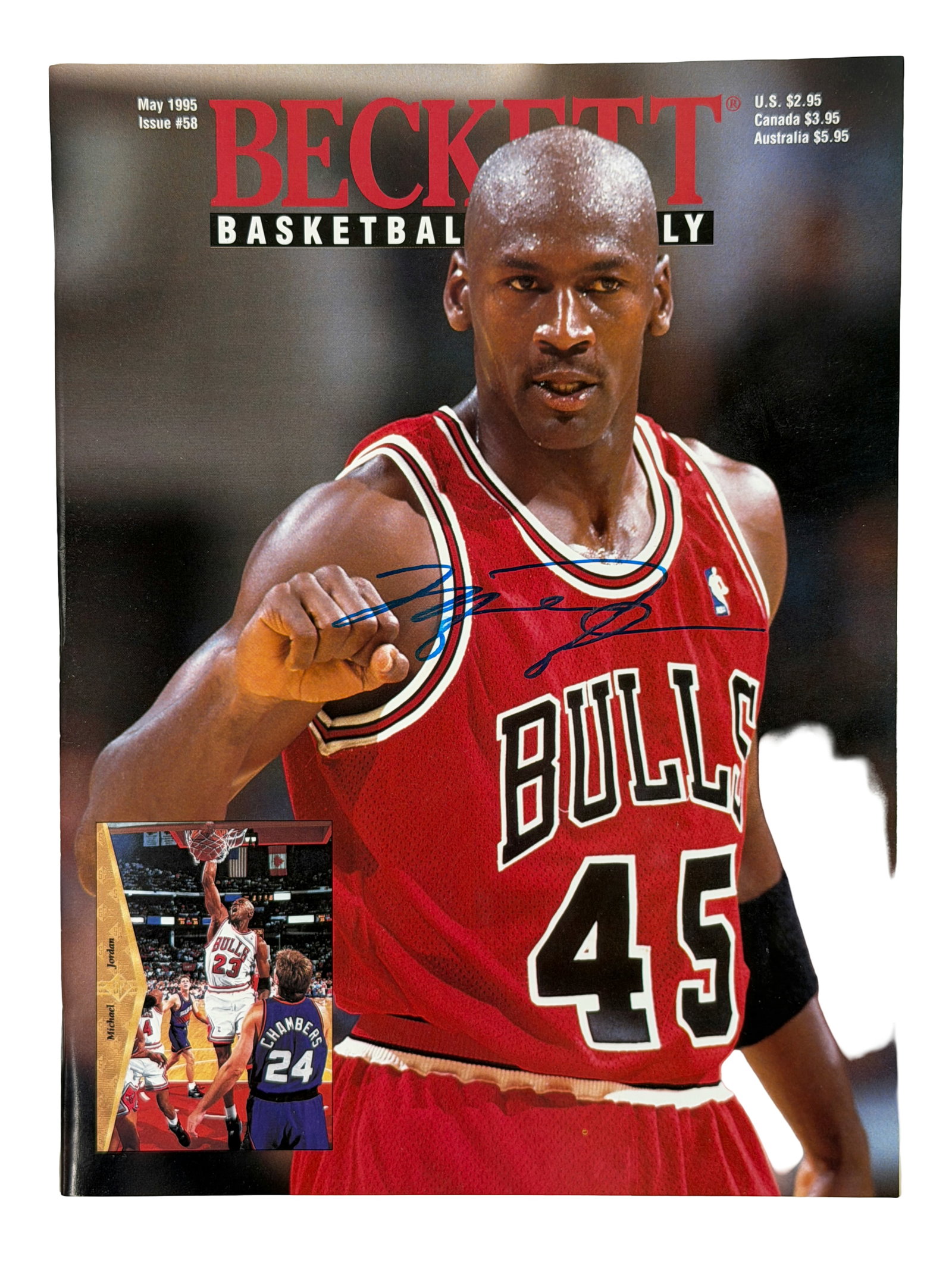 Beckett Basketball Monthly (May 1995) with Michael Jordan Signature (1 of 6)