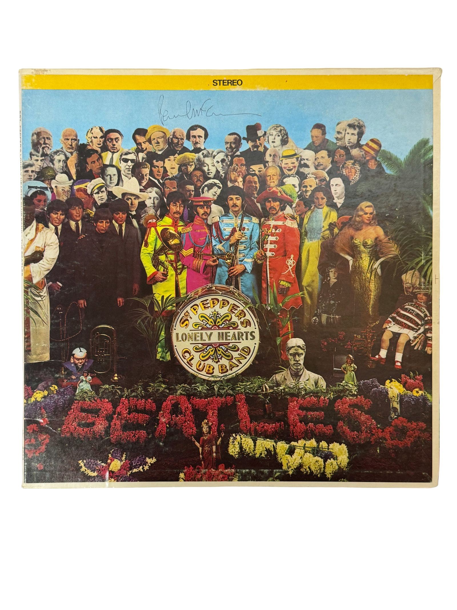 The Beatles 'Sgt. Pepper's Lonely Hearts Club Band' LP Cover Signed Paul McCartney No COA (1 of 5)
