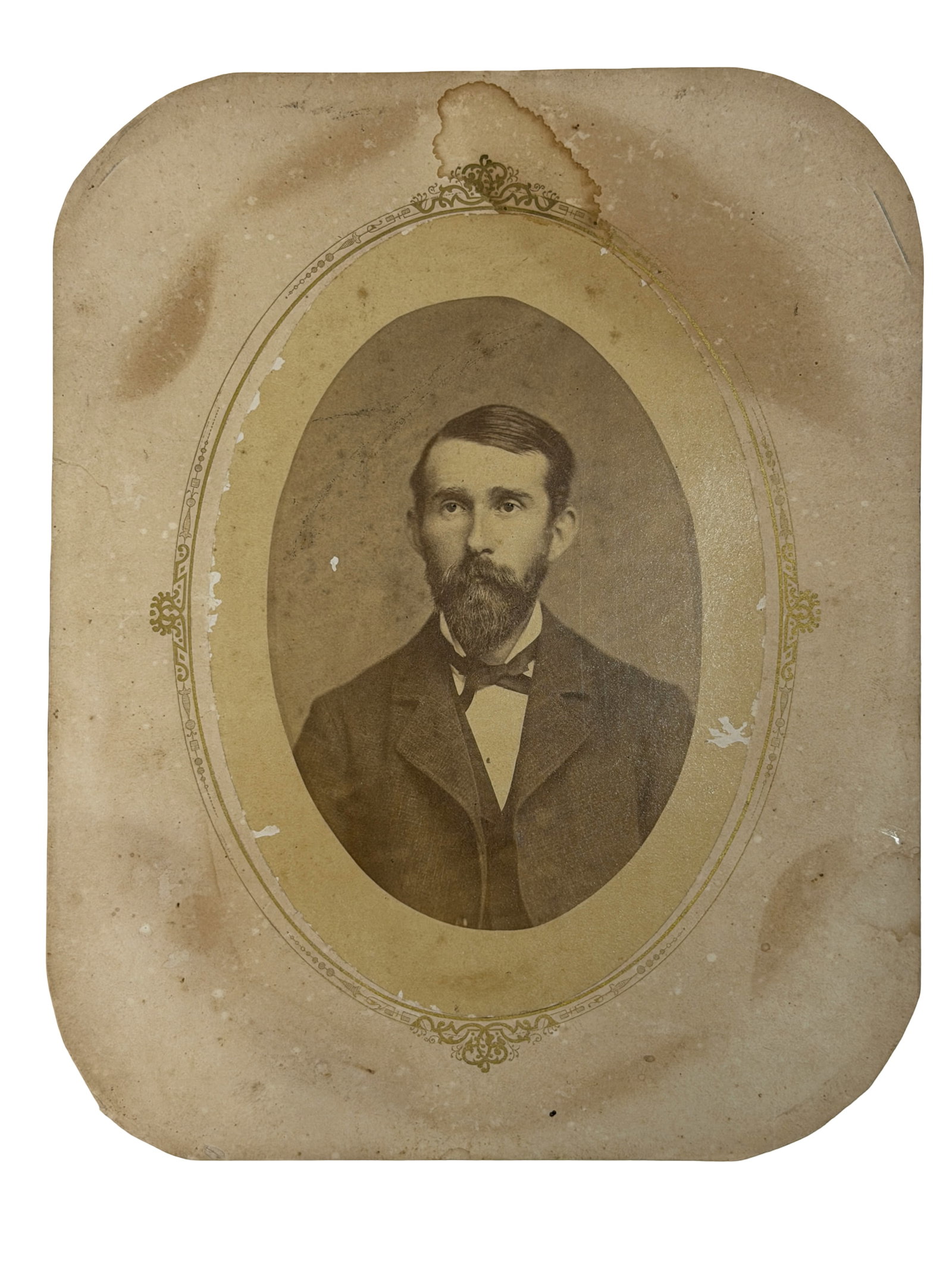 Antique Sepia Portrait Photograph on Mount Board (1 of 4)