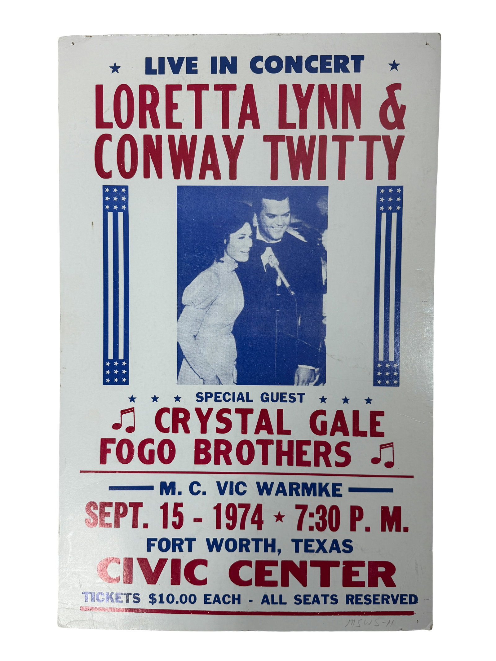 Vintage Loretta Lynn & Conway Twitty Concert Poster (1 of 4)