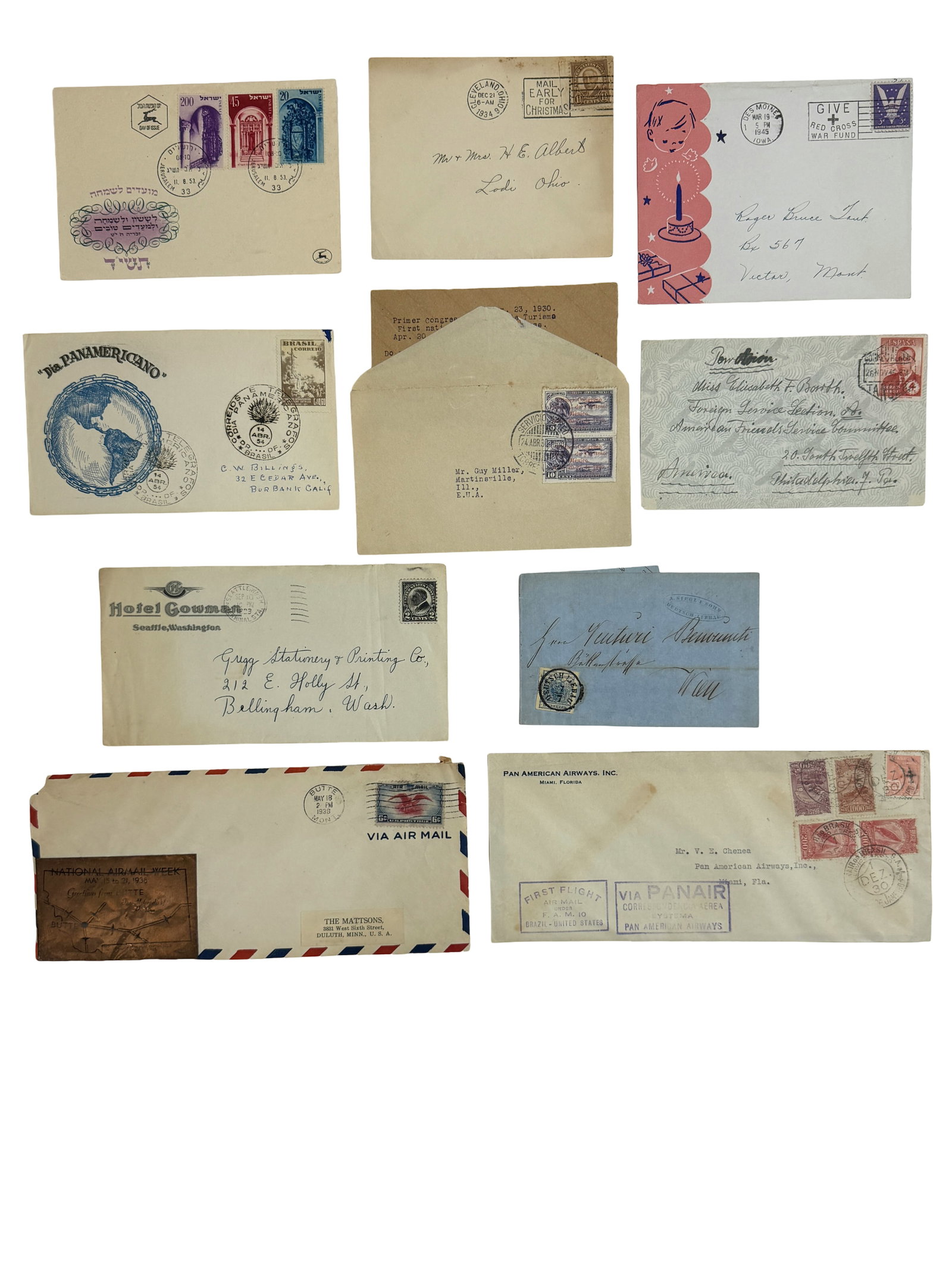 Vintage Air Mail and First Flight Stamps Covers Collection (1 of 11)