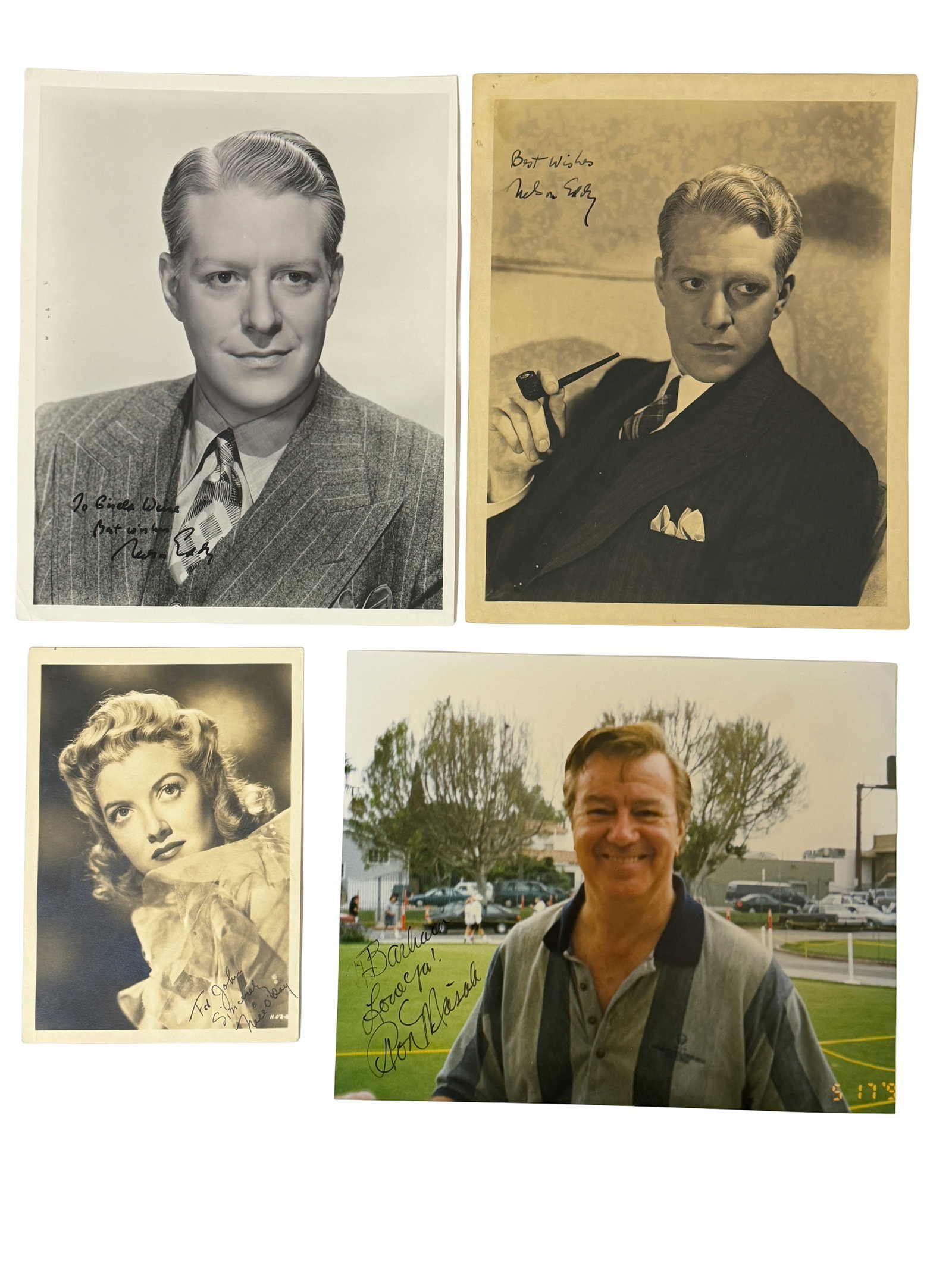 Signed Actress & Actor Photos incl. Barbara Stanwyck style portrait (1 of 9)