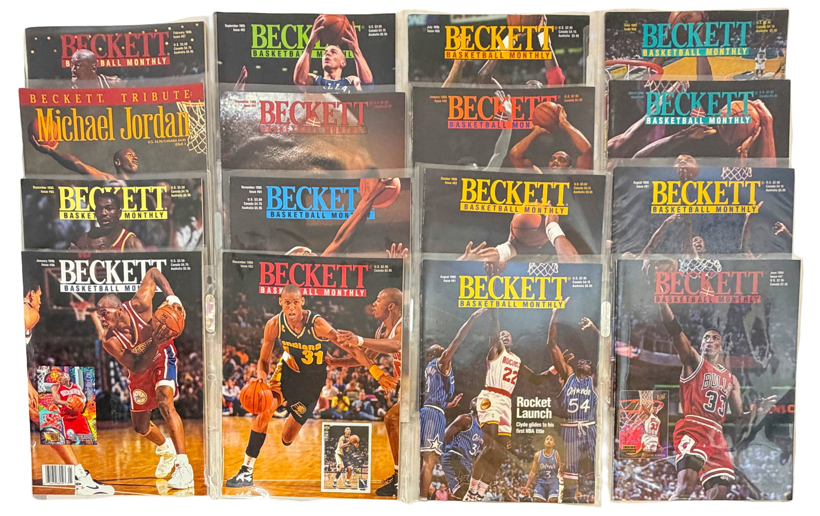 Beckett Basketball Monthly Magazines Collection (approx. 12 issues, Michael Jordan era) (1 of 3)