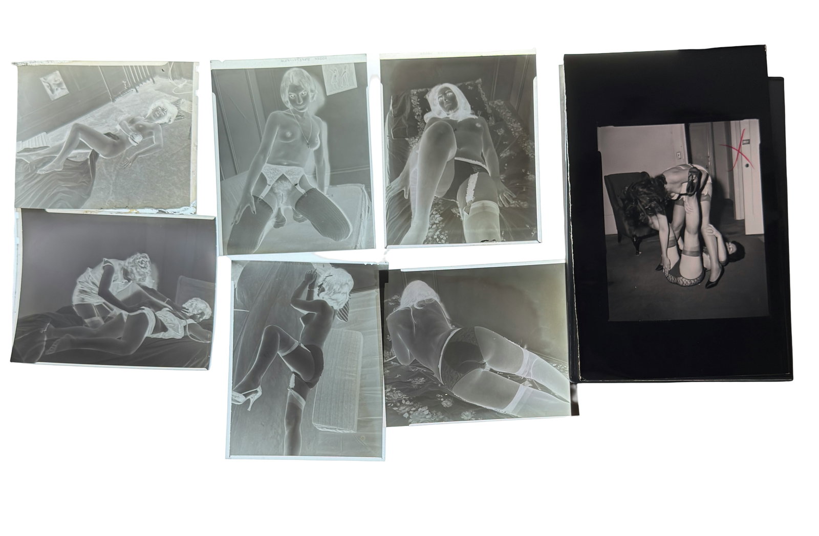 Original Black and White Erotic Female Nude Bondage Photographs Negative of Irving Klaw: Original Black and White Erotic Female Nude Bondage Photographs Negative of Irving Klaw