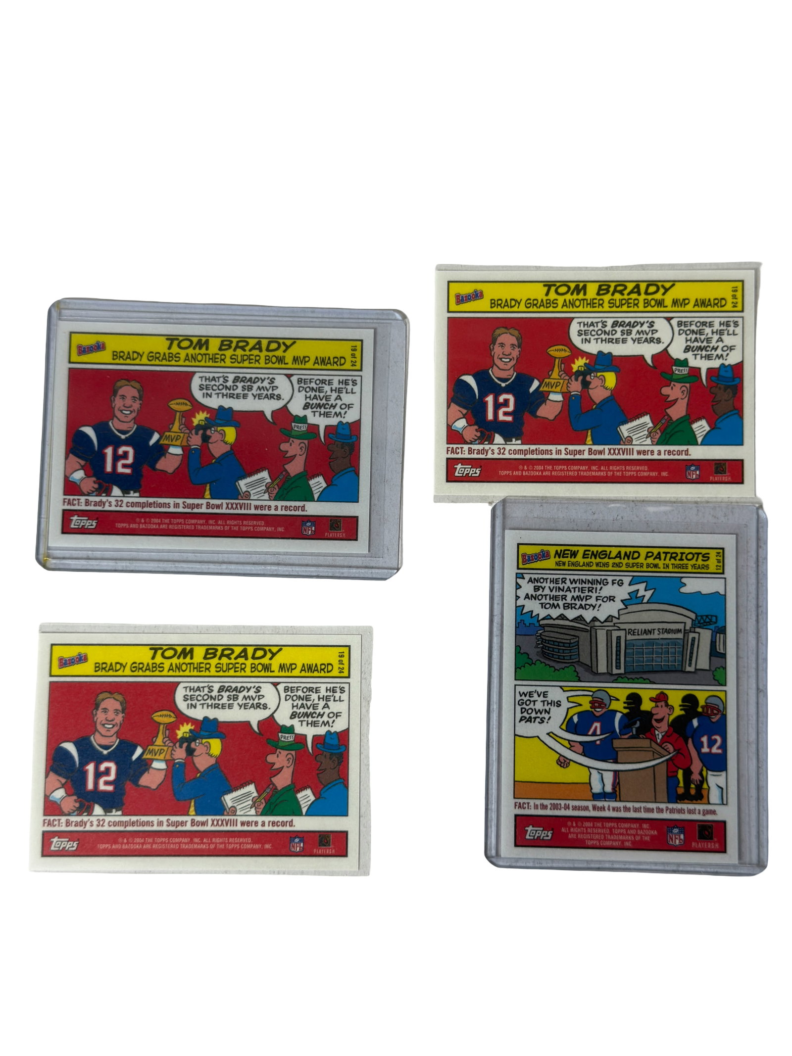 Tom Brady Trading Cards NFL (4 pcs) (1 of 6)