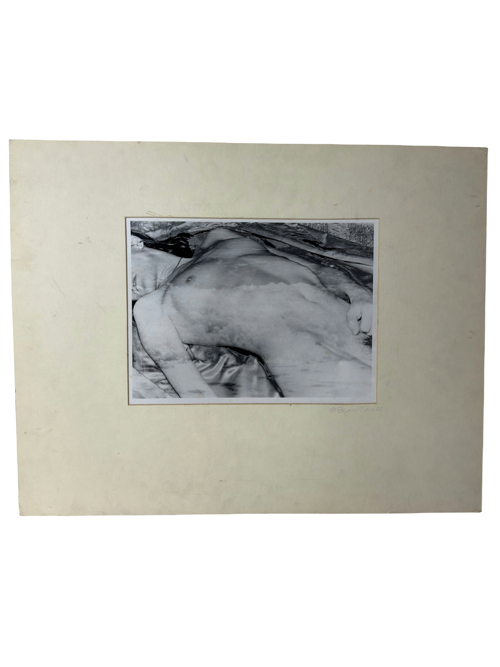 Black & White Nude Photograph (Signed): Artistic nude photograph, signed lower margin.