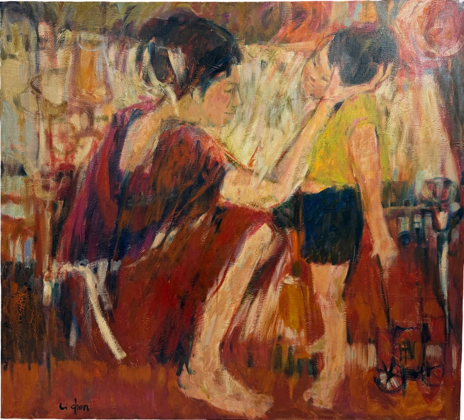 Abstract Expressionist Painting Signed Li Chen (1 of 5)