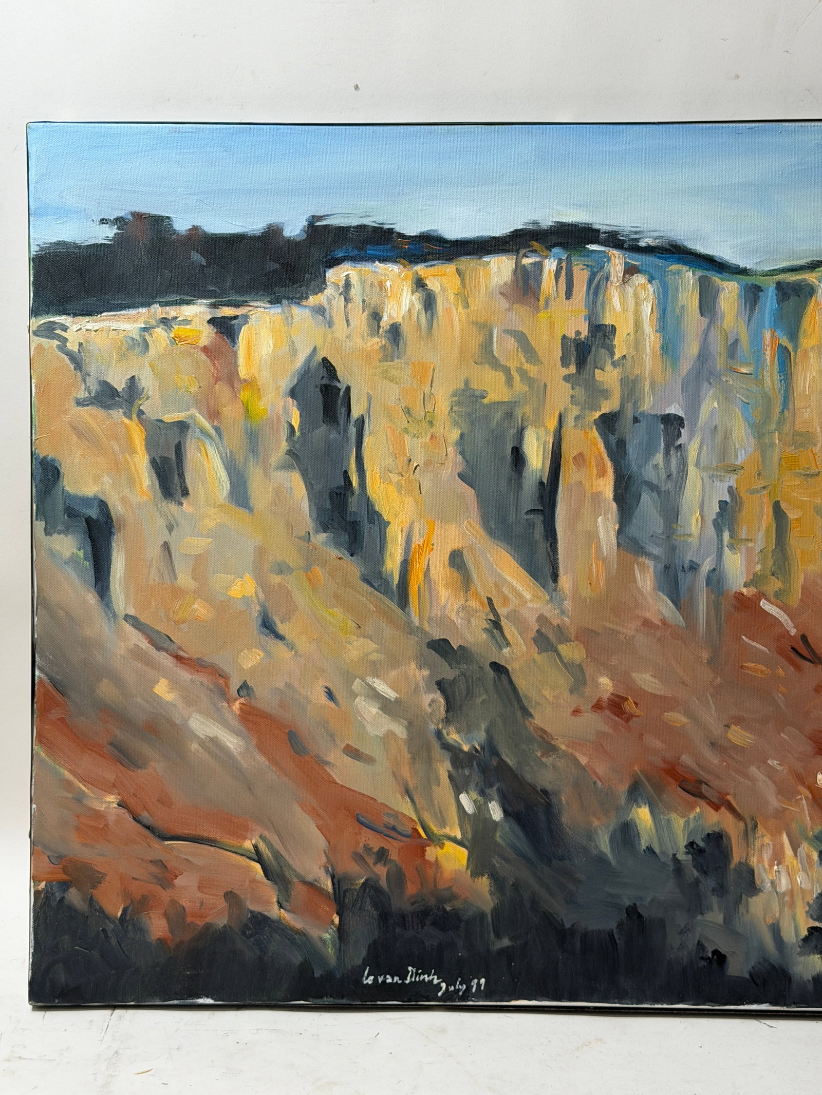 Vietnamese Oil Painting on Canvas Signed Dihn: Vietnamese Oil Painting on Canvas Signed Dihn