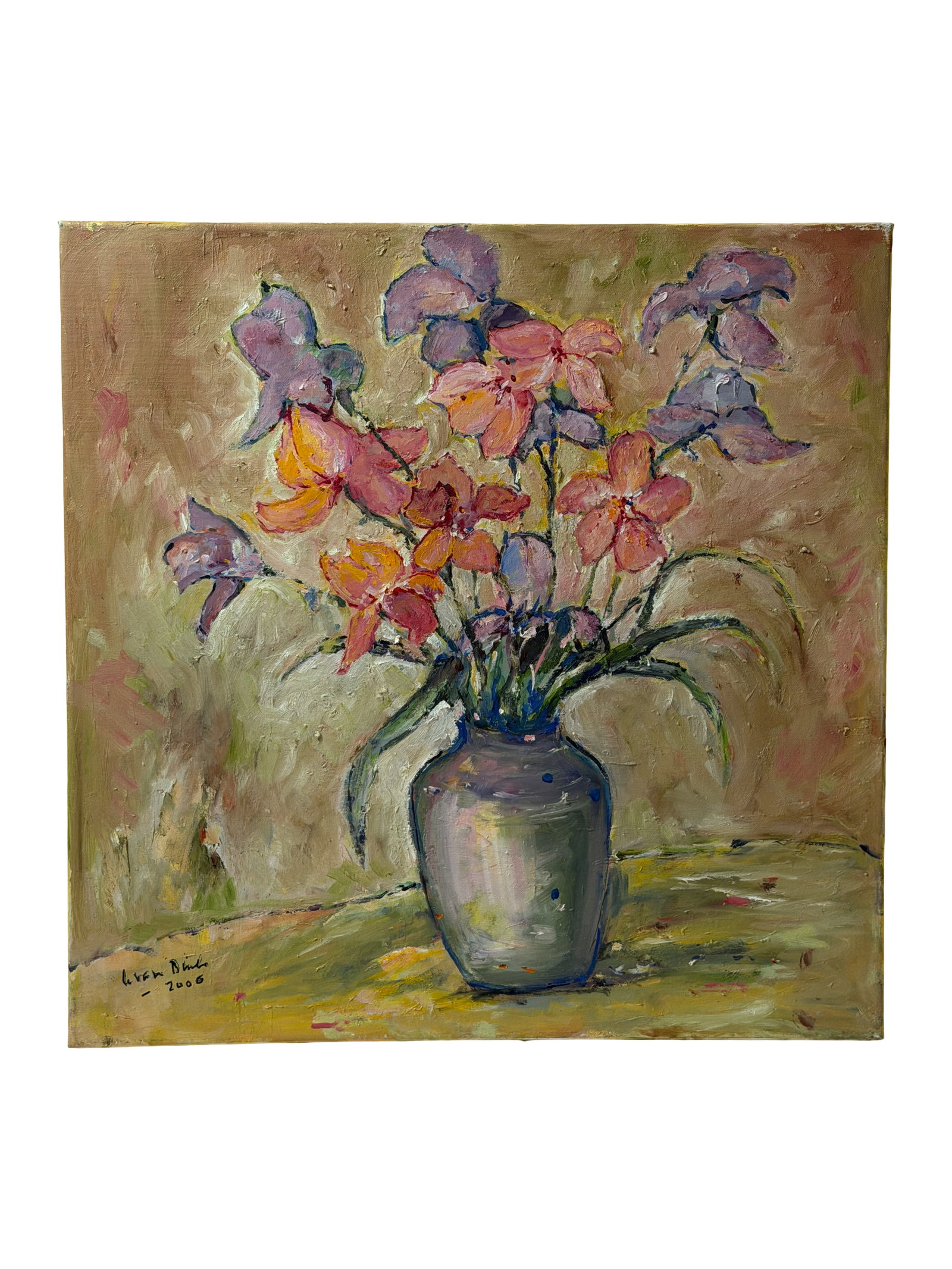 Vietnamese Oil Painting on Canvas Signed Dihn (1 of 4)