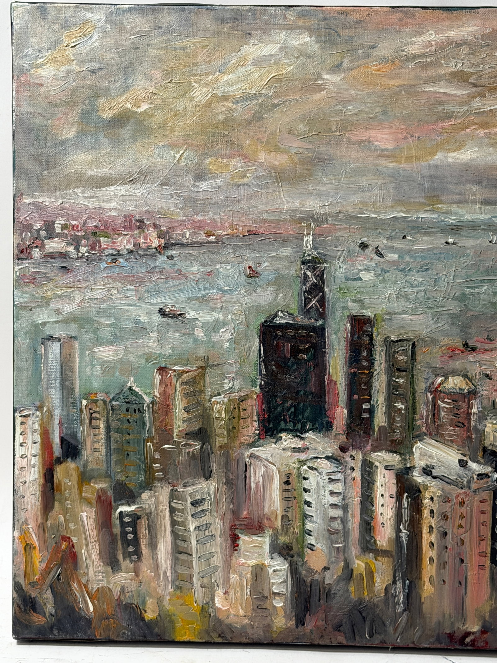 Vietnamese Oil Painting on Canvas Signed Dihn: Vietnamese Oil Painting on Canvas Signed Dihn