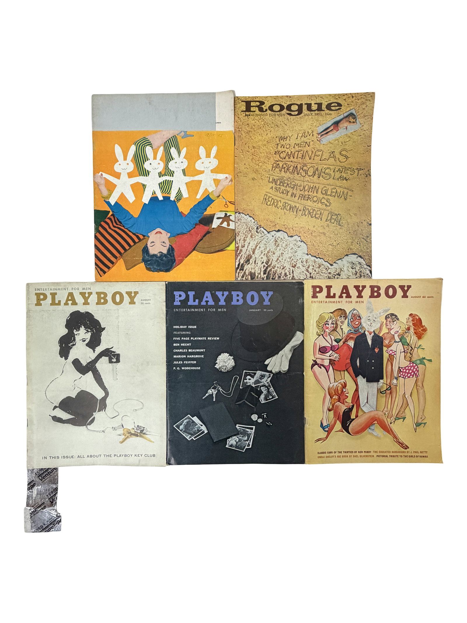 Vintage Nude Erotic Men's Magazine Collection (1950s): Group of Gent, Dude, and similar titles