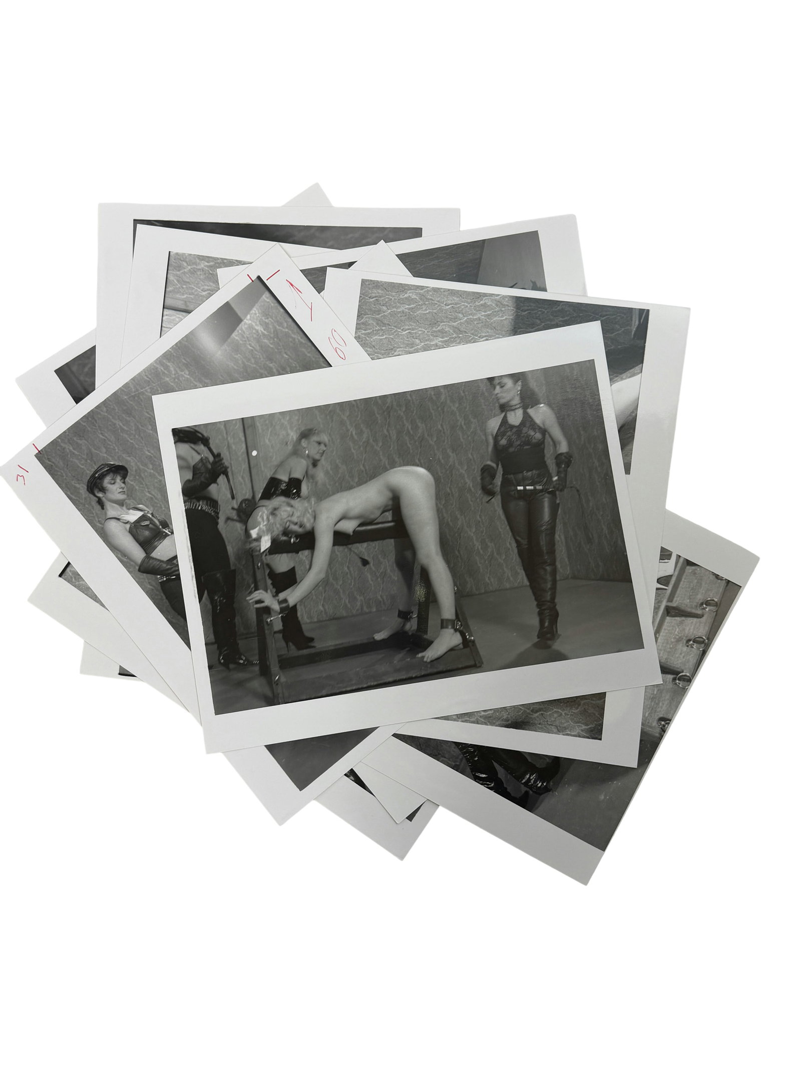 Bondage Photography Group I: Black and white fetish/bondage prints, staged scenes