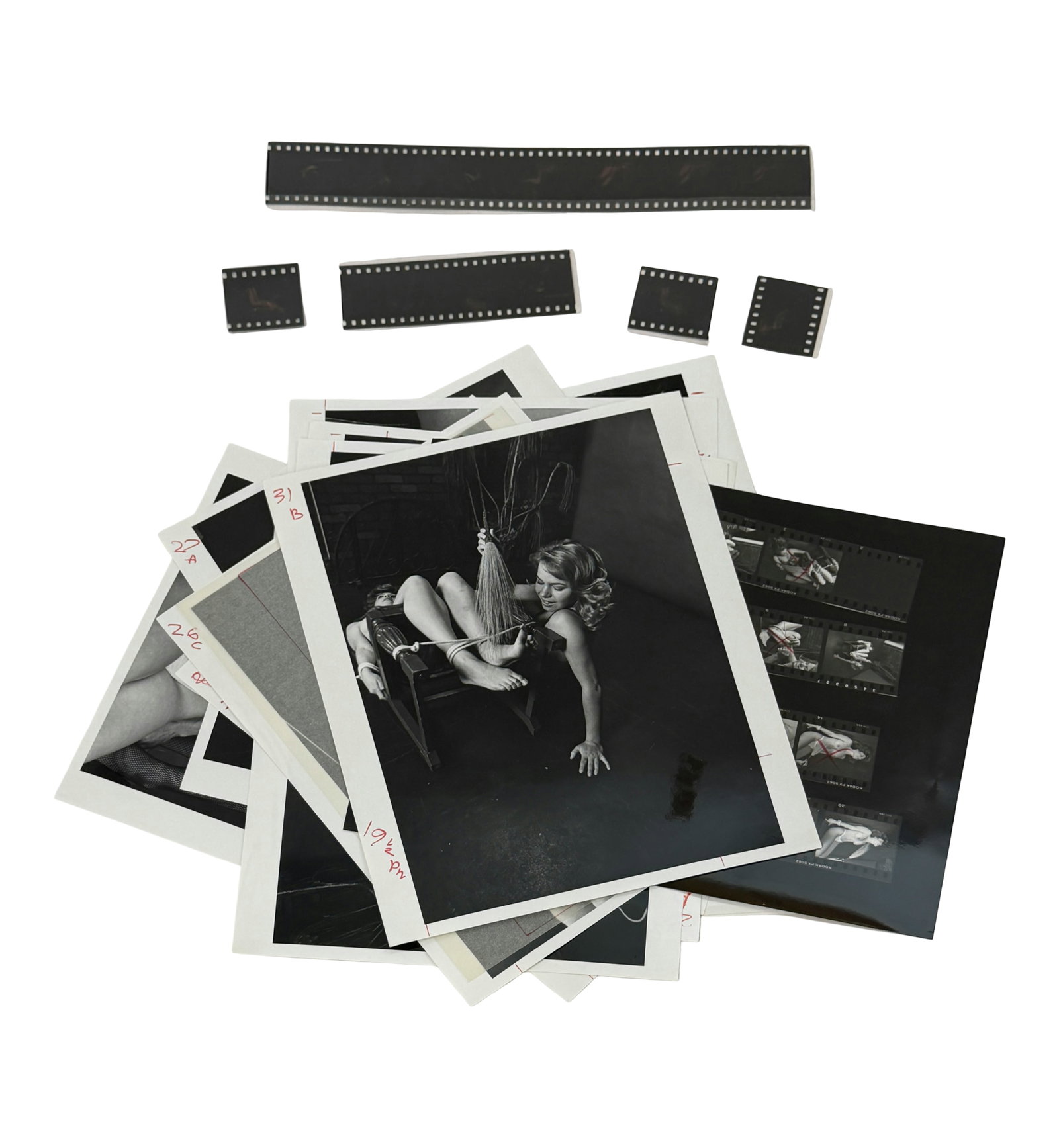 Erotic Bondage Photography Archive: Studio figure studies with proofs and negatives