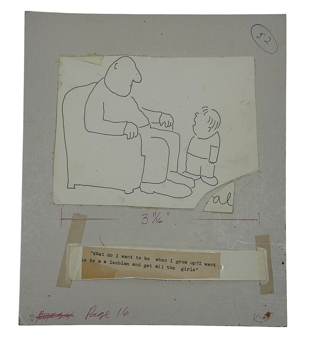 Original Cartoon Artwork with Typed Caption (1 of 5)