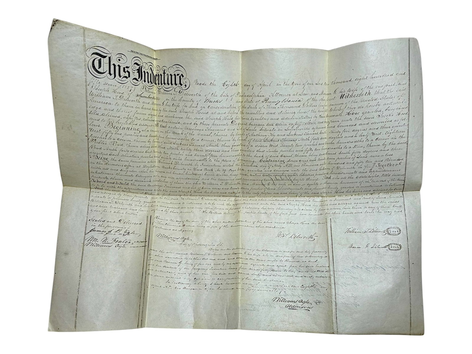 1818 Pennsylvania Indenture Document (1 of 8)