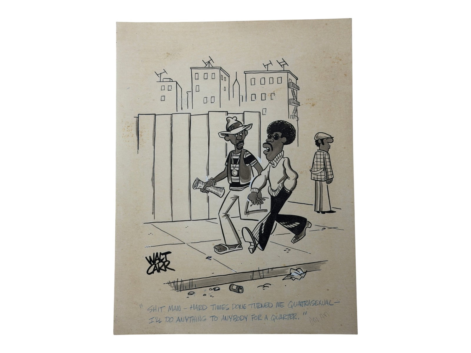 Walt Carr Original Cartoon Drawing (1 of 6)