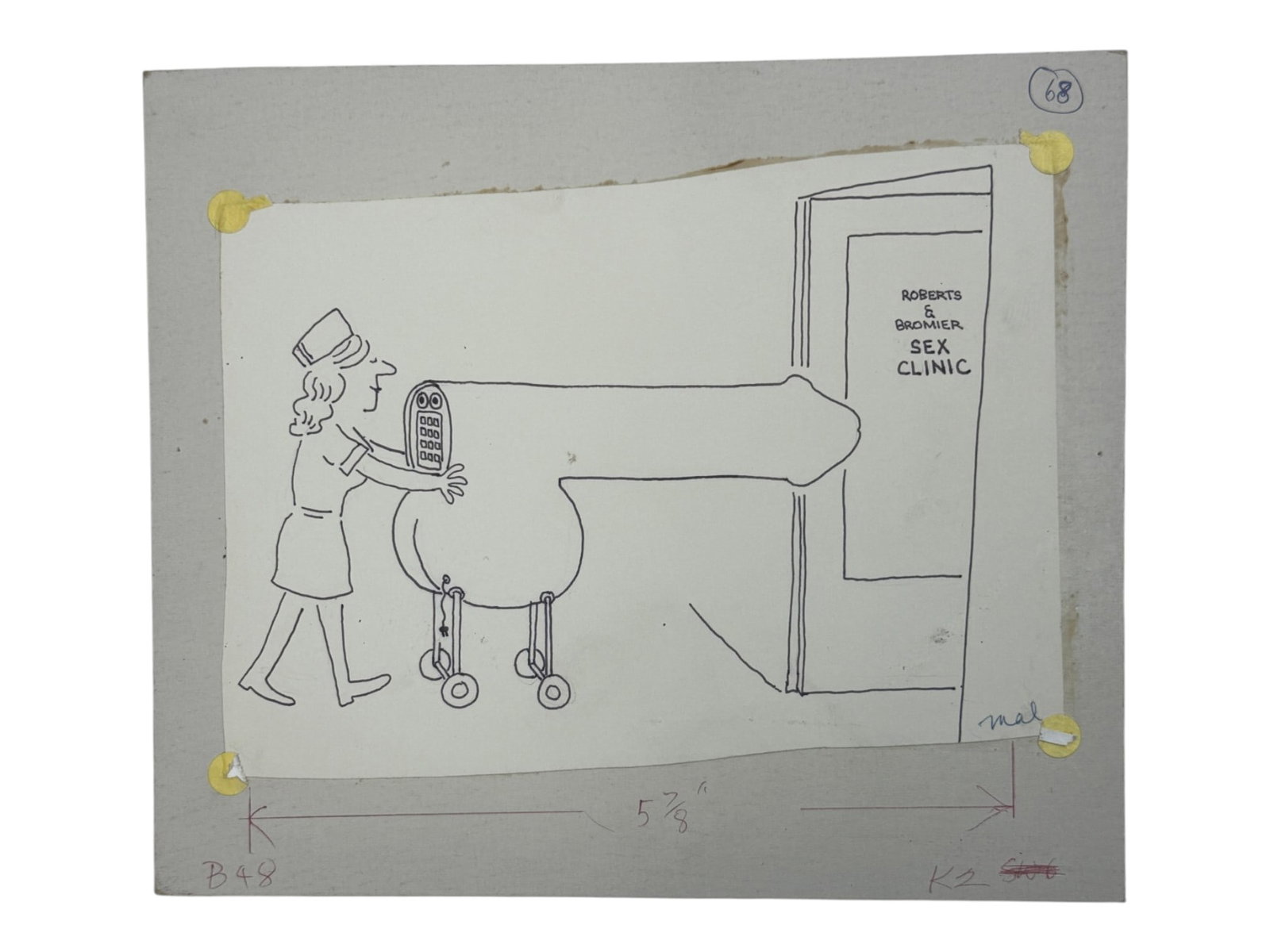 Original Adult Humor Cartoon Artwork (1 of 4)