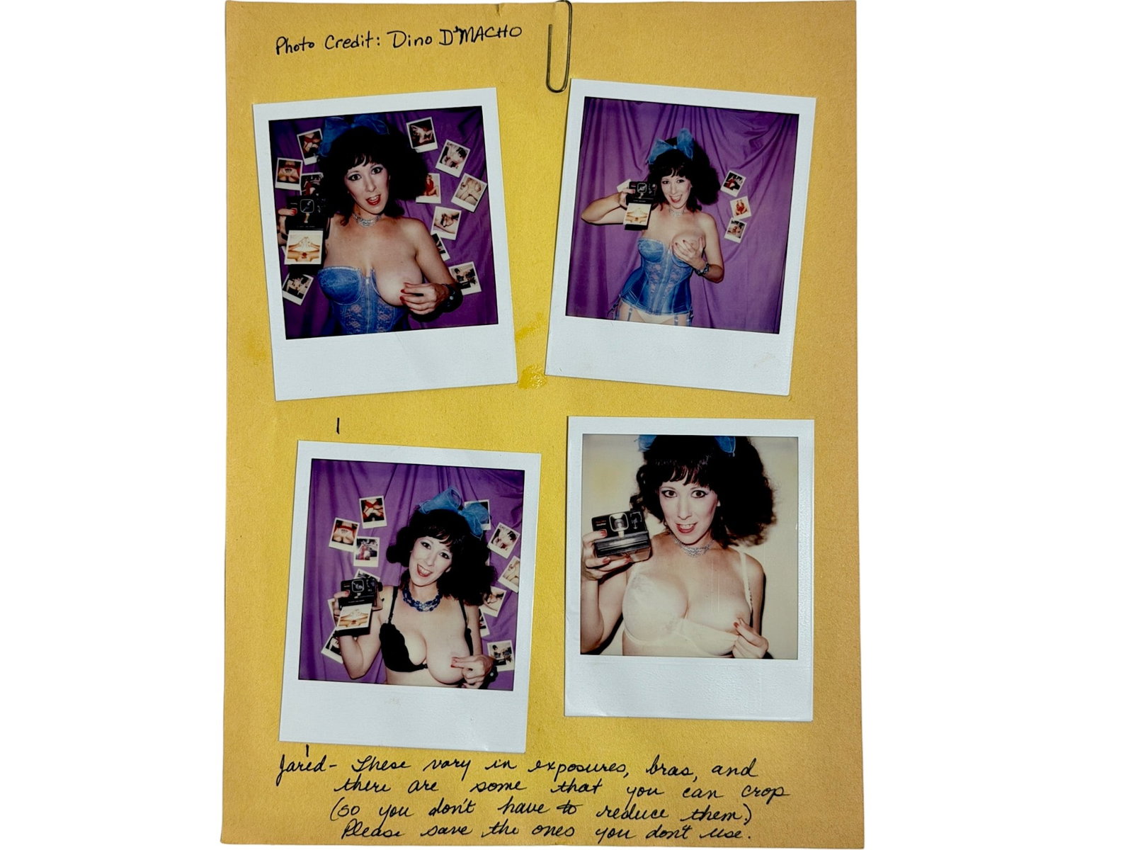 Vintage Nude Adult Polaroid Photo Movie star lot of 4 (1 of 6)