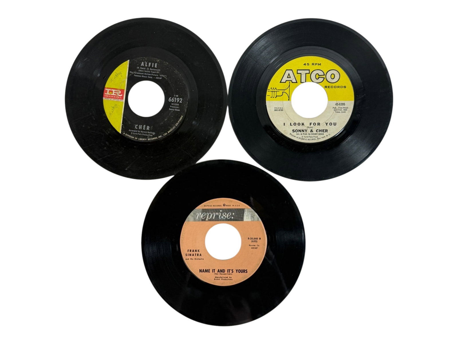 Vintage Vinyl Single Record Trio (1 of 3)
