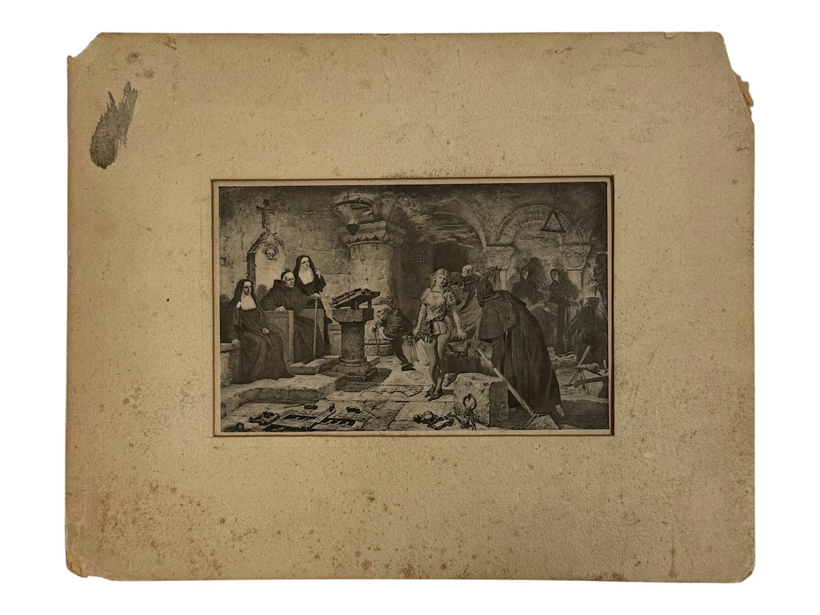 Antique Religious Engraving on Mat Board (1 of 9)