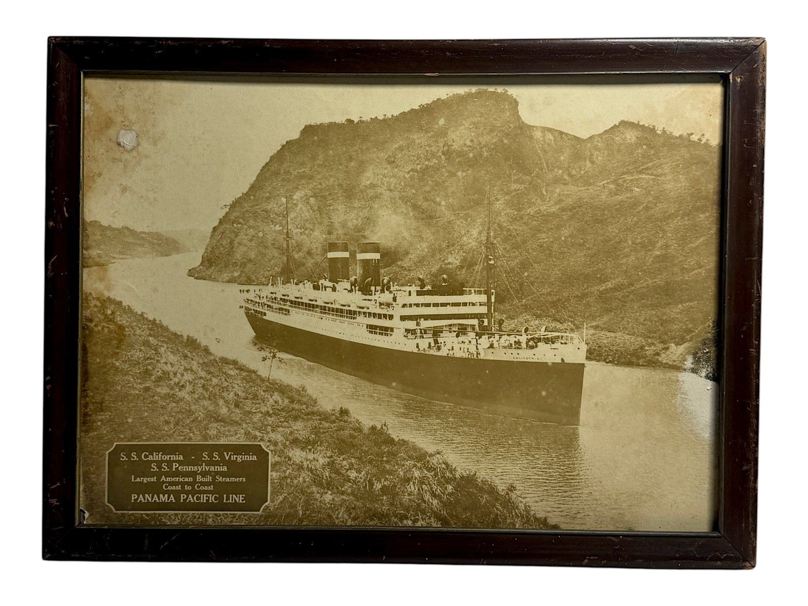 Antique Panama Pacific Line Framed Photograph (1 of 9)