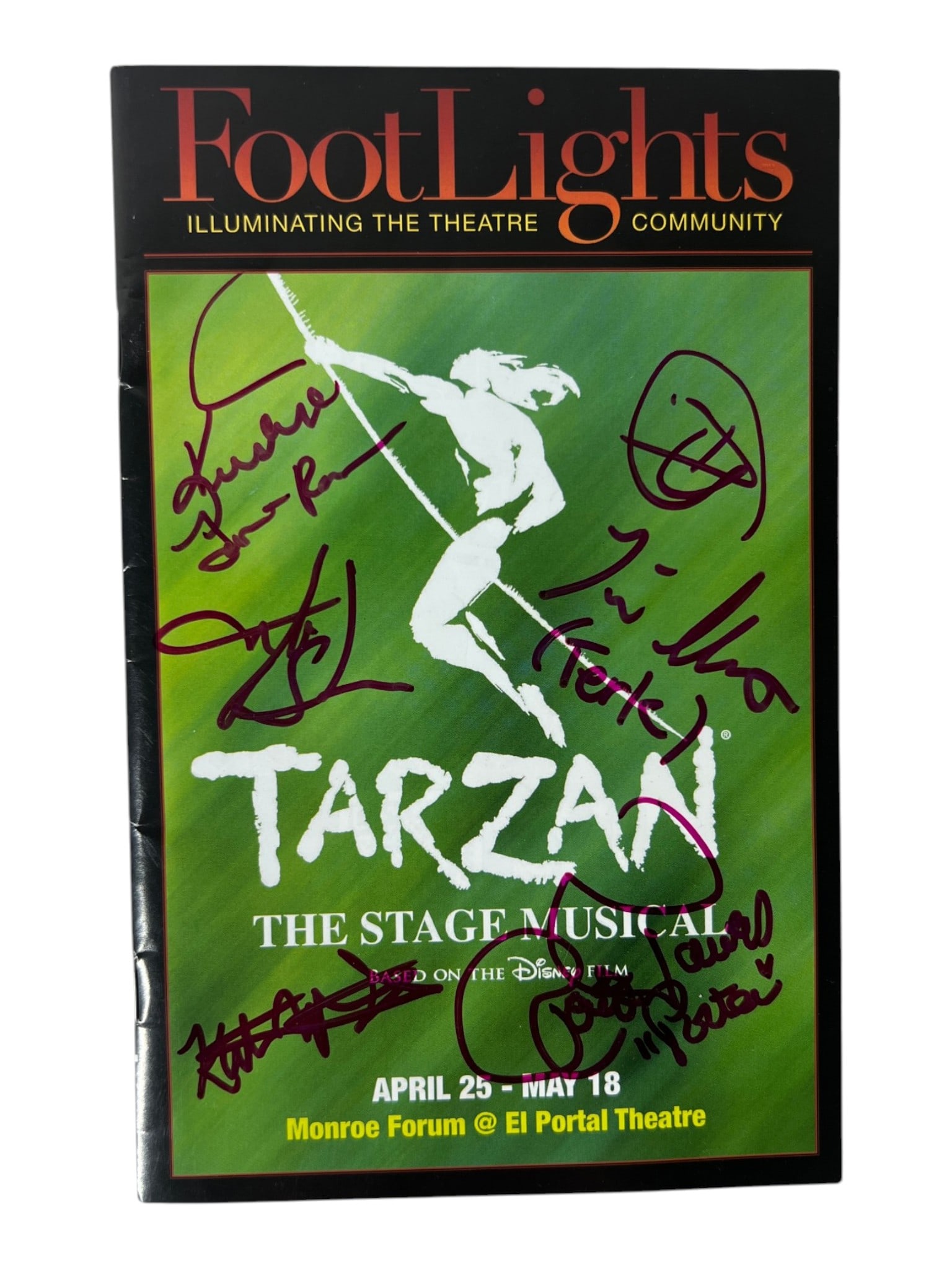 Vintage Signed Tarzan Stage Musical Program (1 of 6)