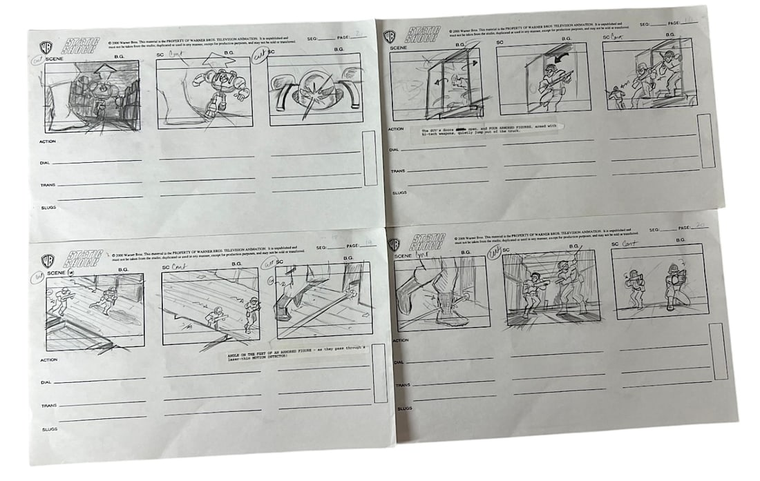 Static Shock Animation Storyboard Sheets (1 of 4)