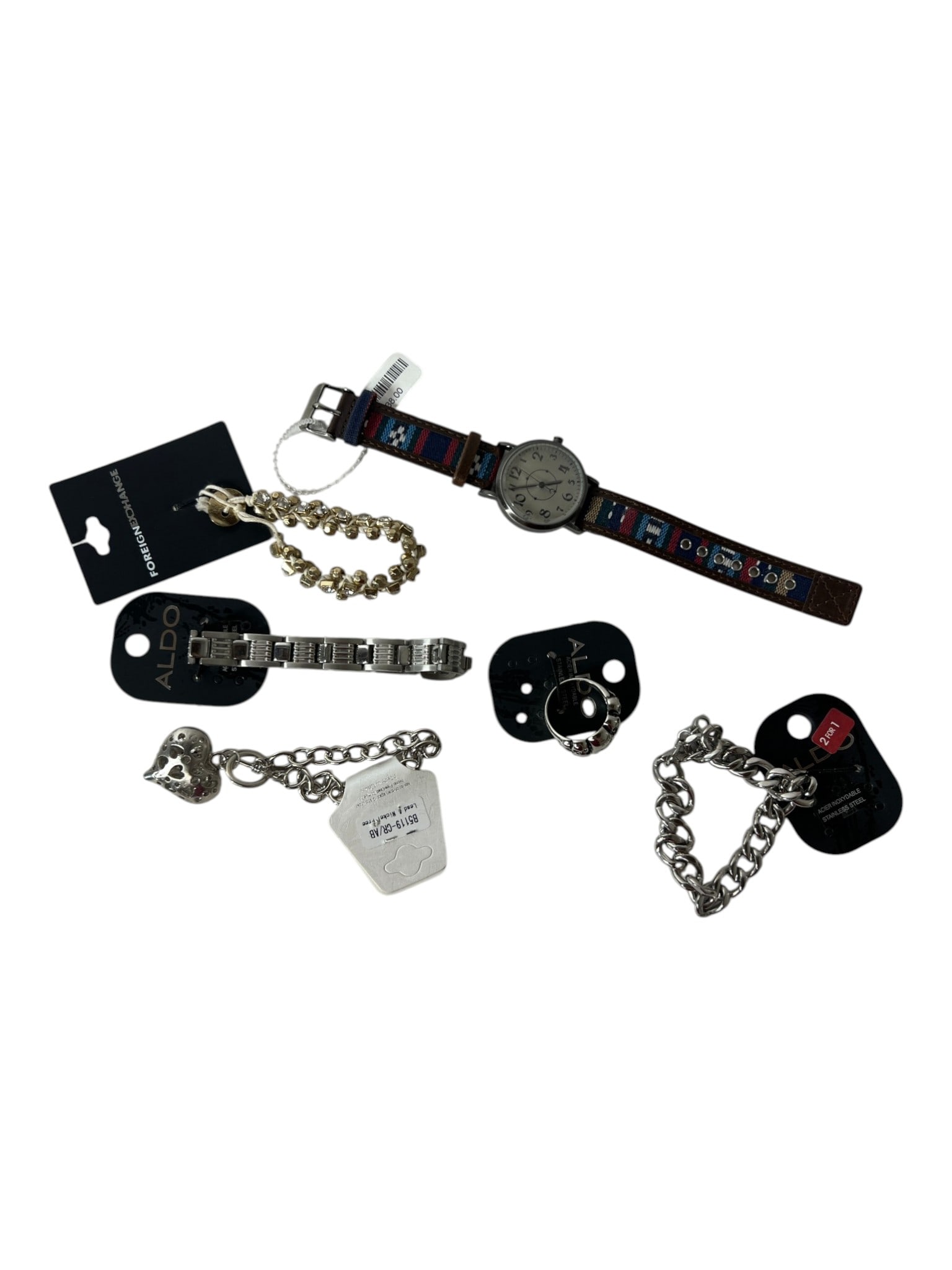 Fashion Watch and Costume Jewelry Group: Assorted wristwatch, bracelets, ring and fashion accessories.
