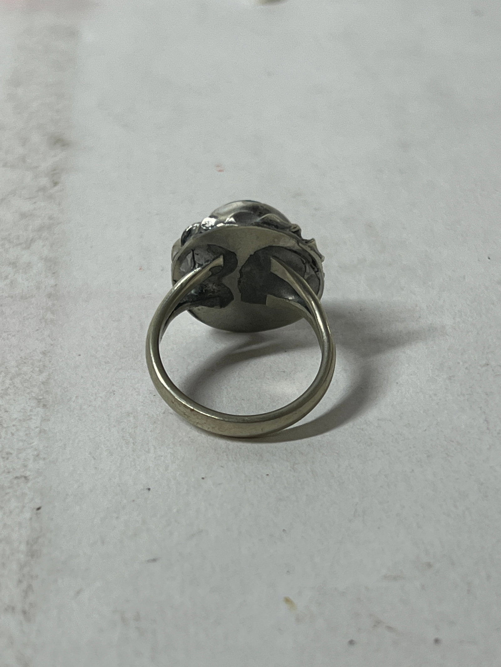 Sterling Style Turquoise Ring - 3