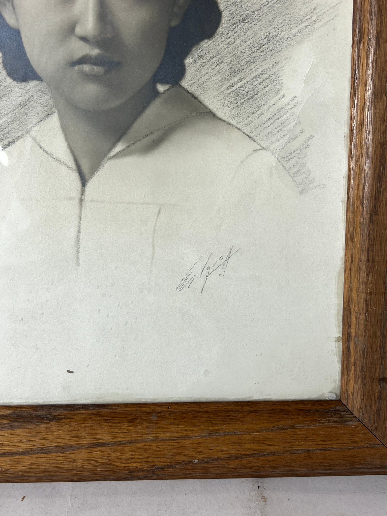 Framed Graduation Portrait Signed - 2