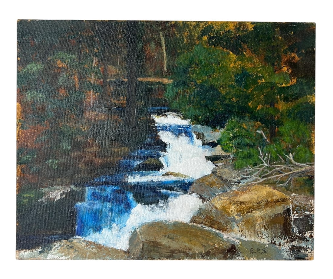 Original Forest Stream Landscape Painting (1 of 6)