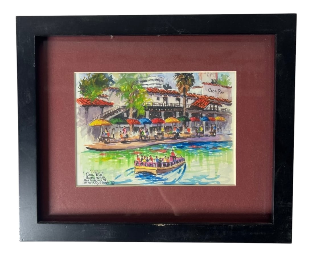 Casa Rio River Walk Watercolor by Lorenzo Castaneda (1 of 7)
