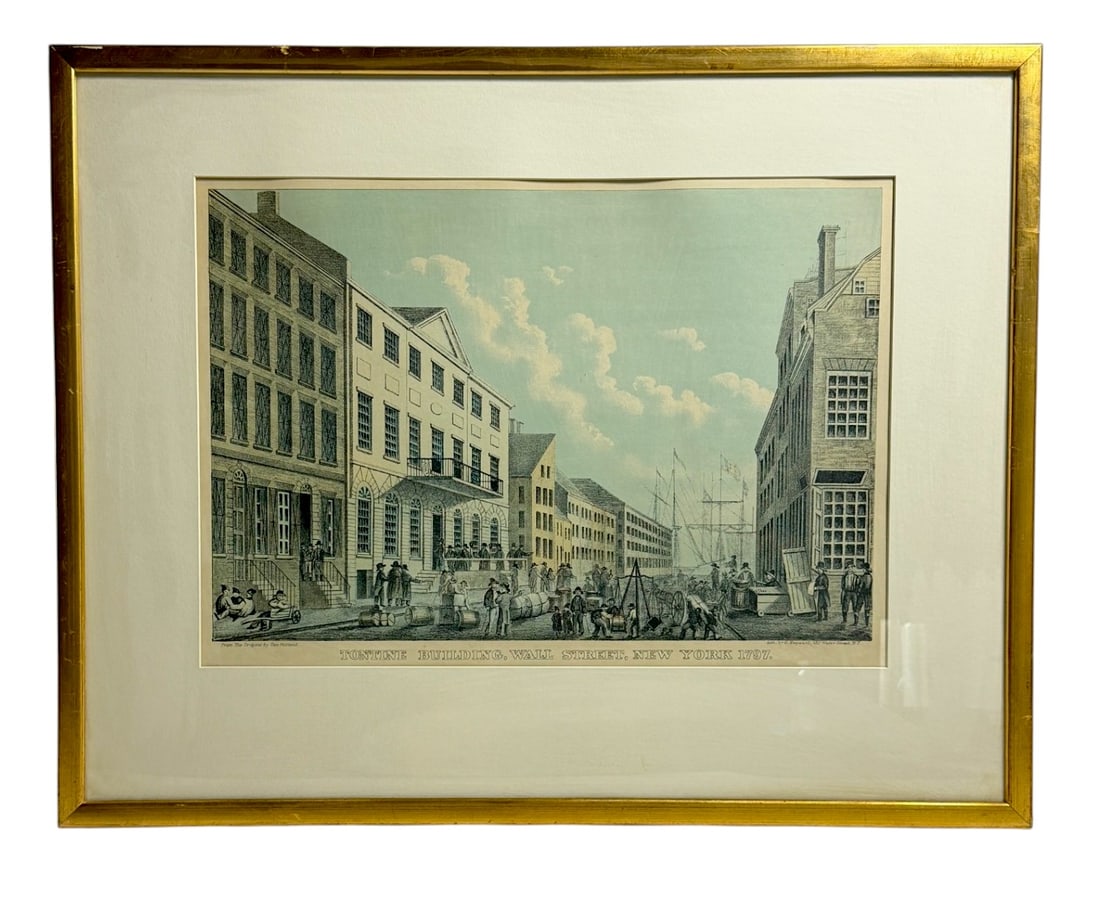 Lithograph George Hayward Tontine Building Wall Street Print (1 of 6)