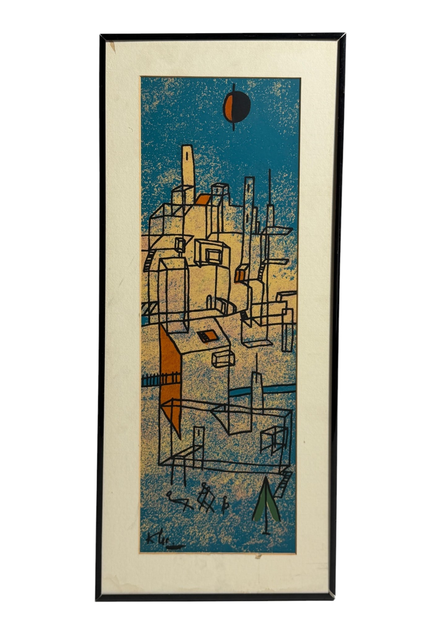 Modernist Cityscape Lithograph Signed K.Lee (1 of 8)