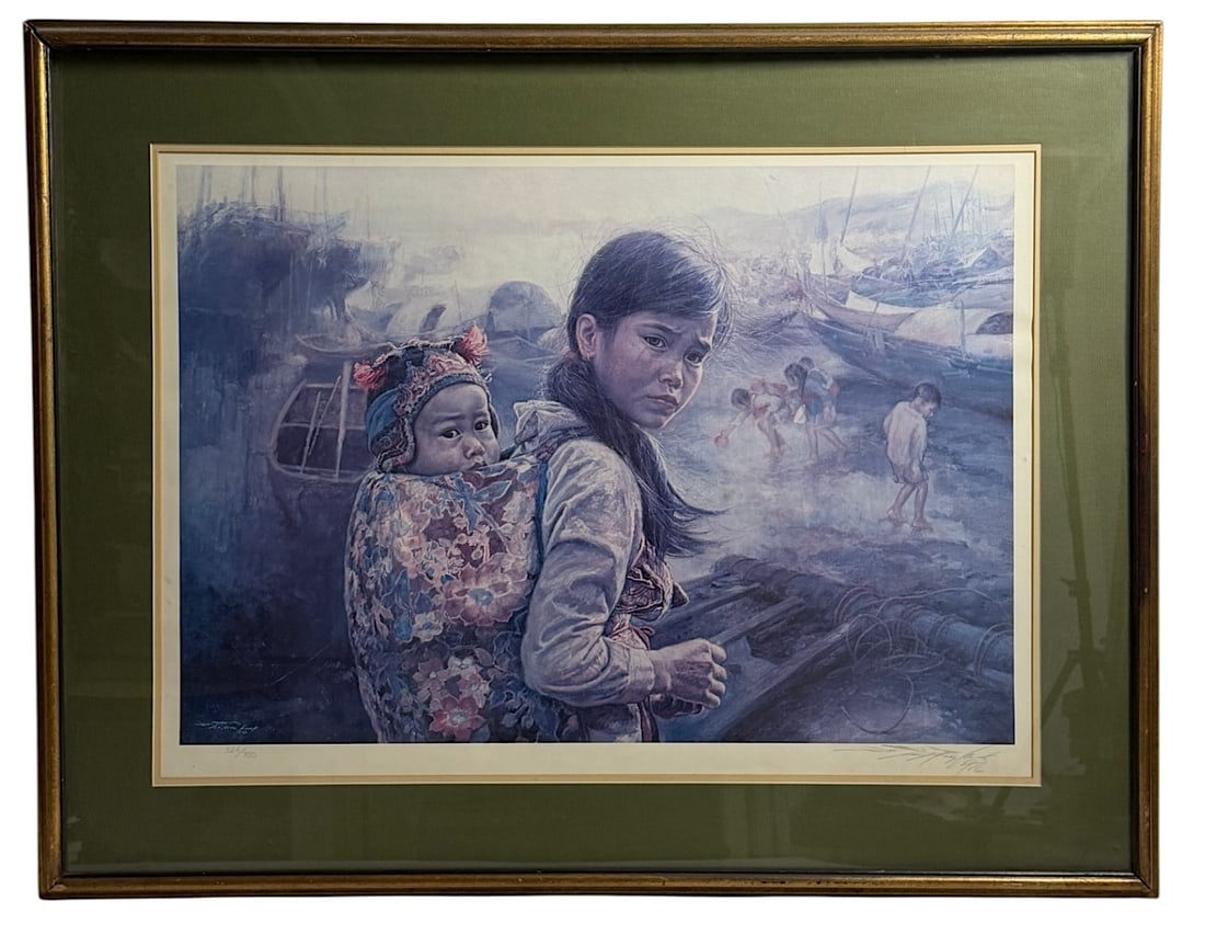 Wai Ming Signed Limited Edition Child Portrait Lithograph (1 of 8)