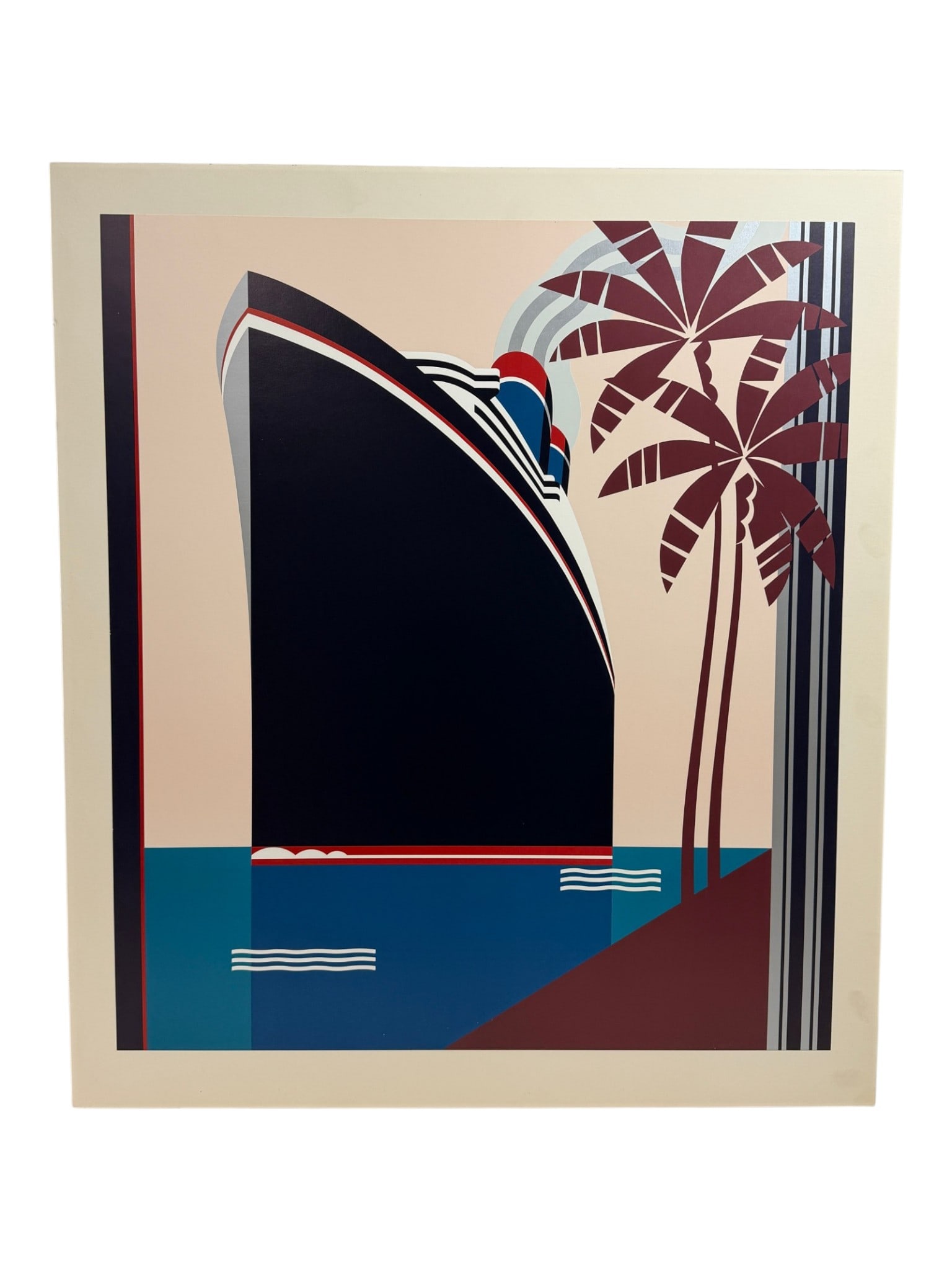 Art Deco Ocean Liner Graphic Litho (1 of 5)