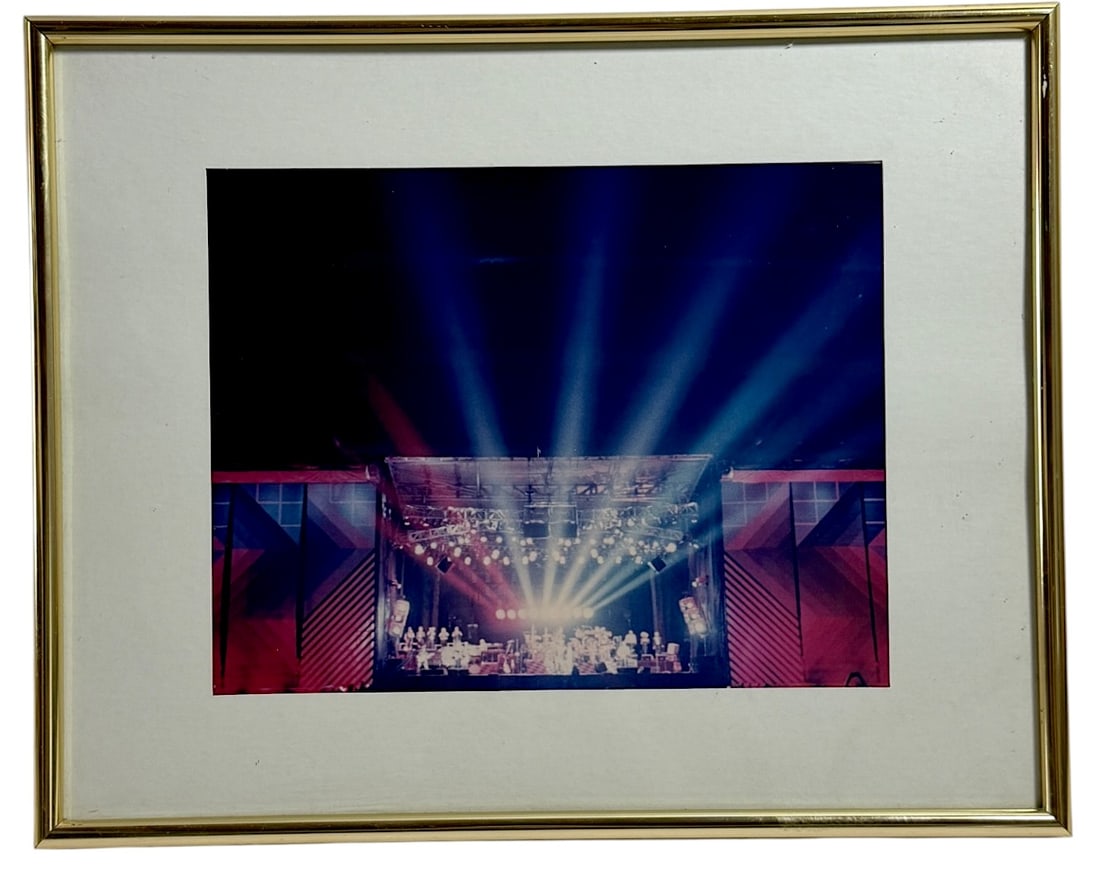 Concert Stage La Cage aux Folles Photograph: Framed color photograph of a concert stage with dramatic lighting effects.